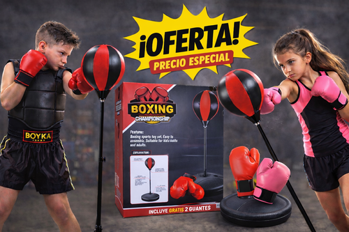 CHAPIBOX Juego de Boxeo Infantil Ajustable – Incluye Gratis 2 Guantes