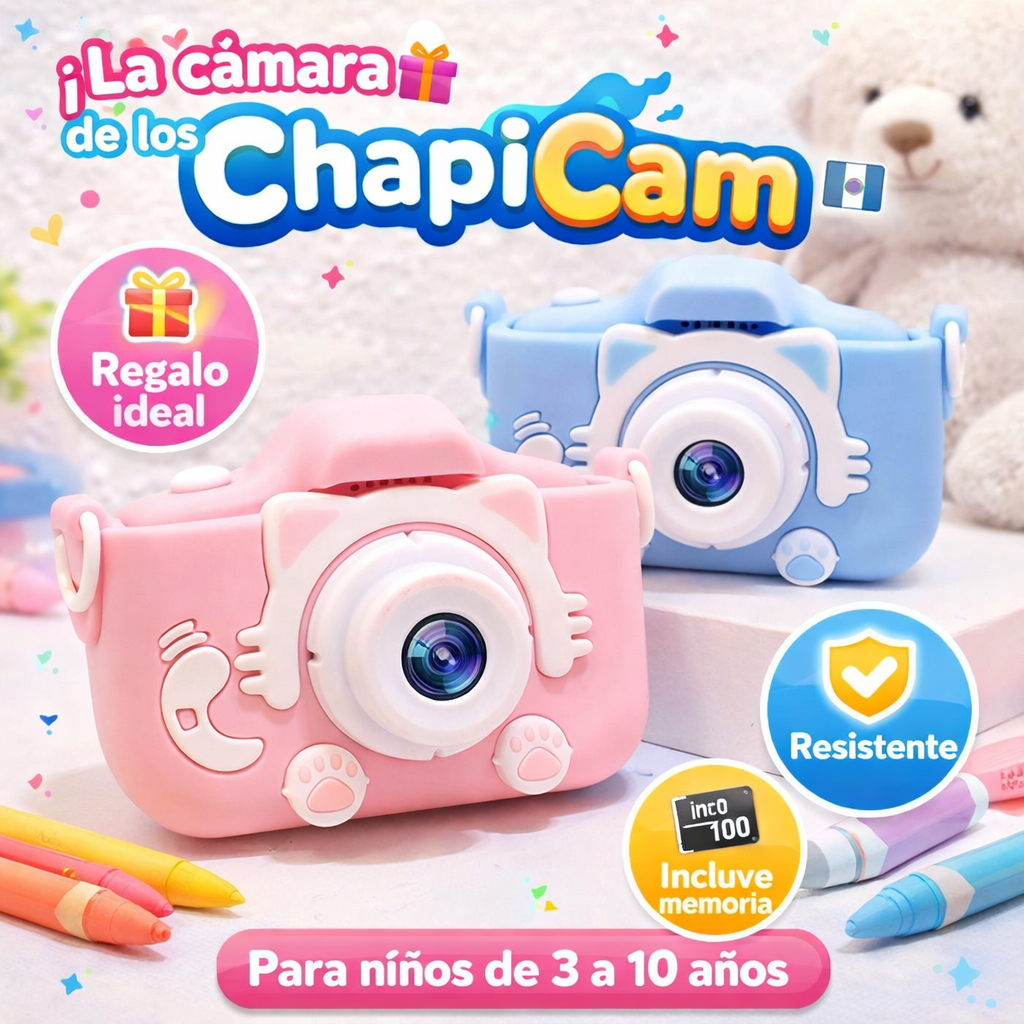 ChapiCam 1080 FHD – Cámara Infantil para Niños | Regalo Ideal en Guatemala
